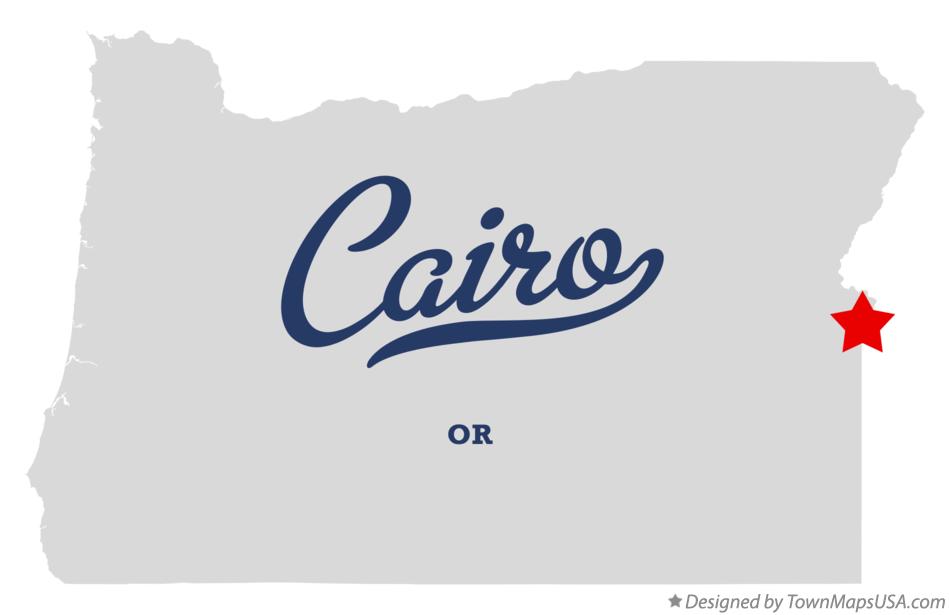 Map of Cairo Oregon OR