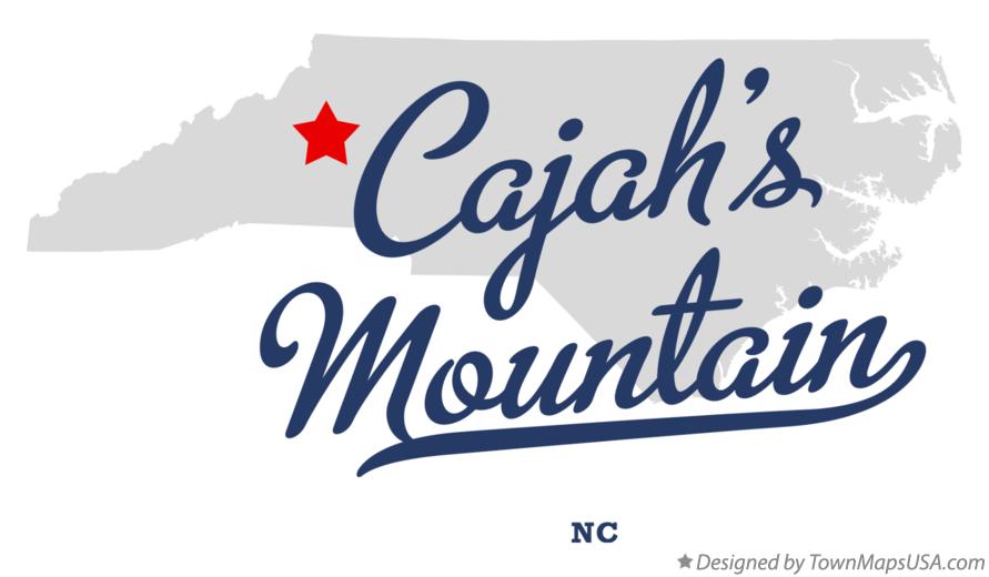 Map of Cajah's Mountain North Carolina NC