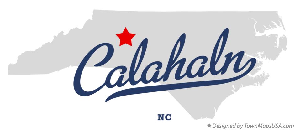 Map of Calahaln North Carolina NC