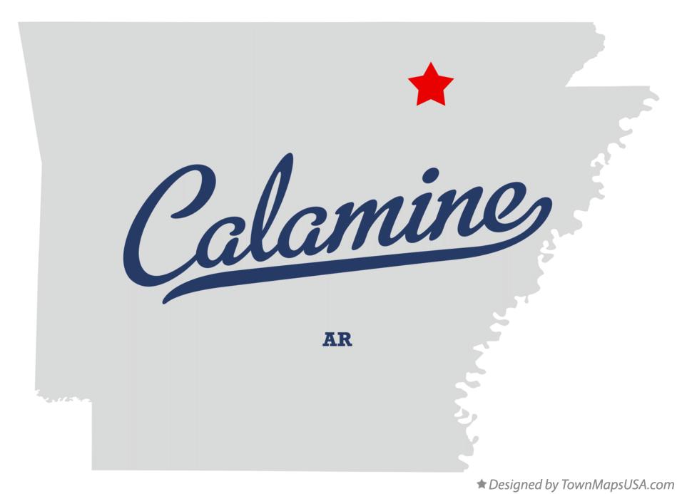 Map of Calamine Arkansas AR
