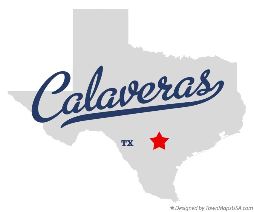 Map of Calaveras Texas TX