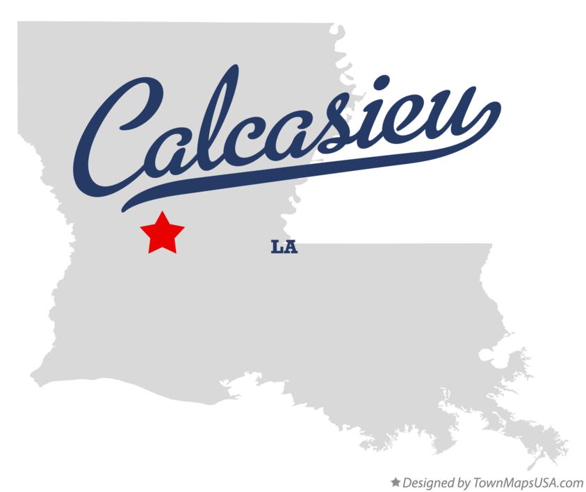 Map of Calcasieu Louisiana LA