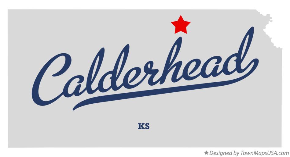 Map of Calderhead Kansas KS