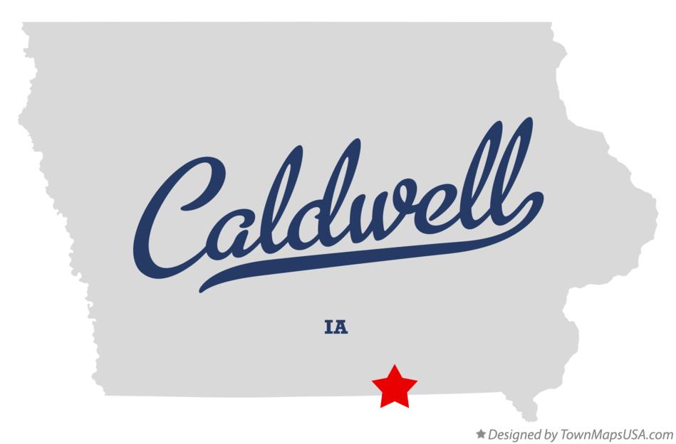 Map of Caldwell Iowa IA