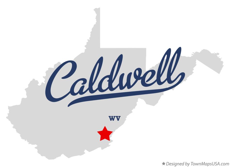 Map of Caldwell West Virginia WV