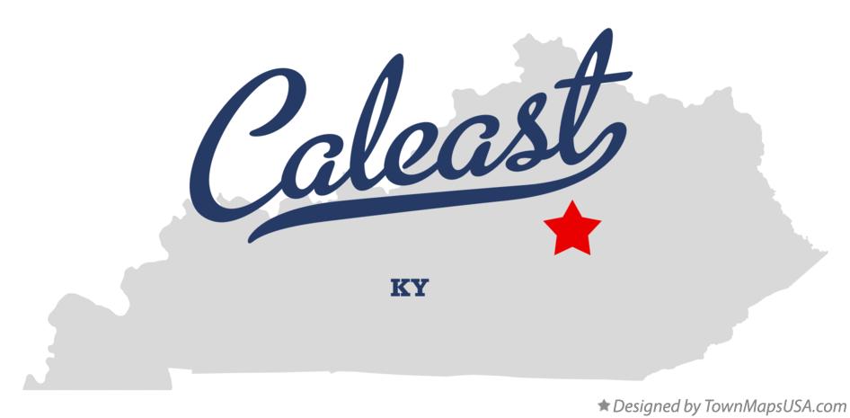 Map of Caleast Kentucky KY