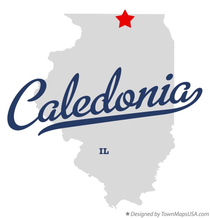 Map of Caledonia Illinois IL