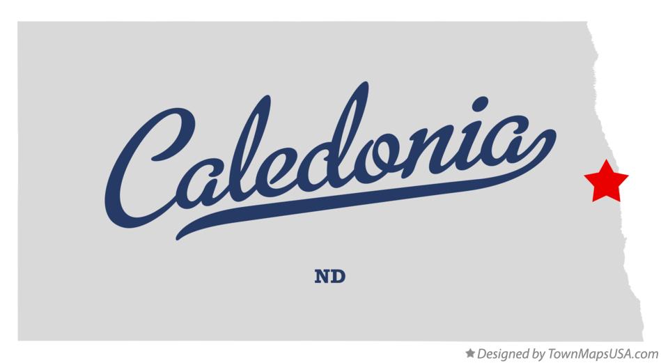 Map of Caledonia North Dakota ND