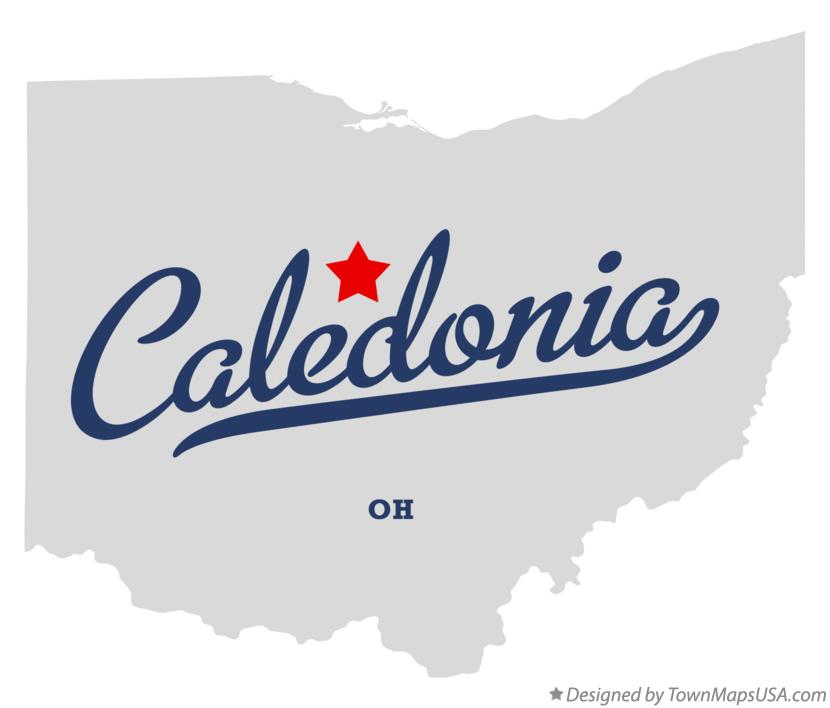 Map of Caledonia Ohio OH