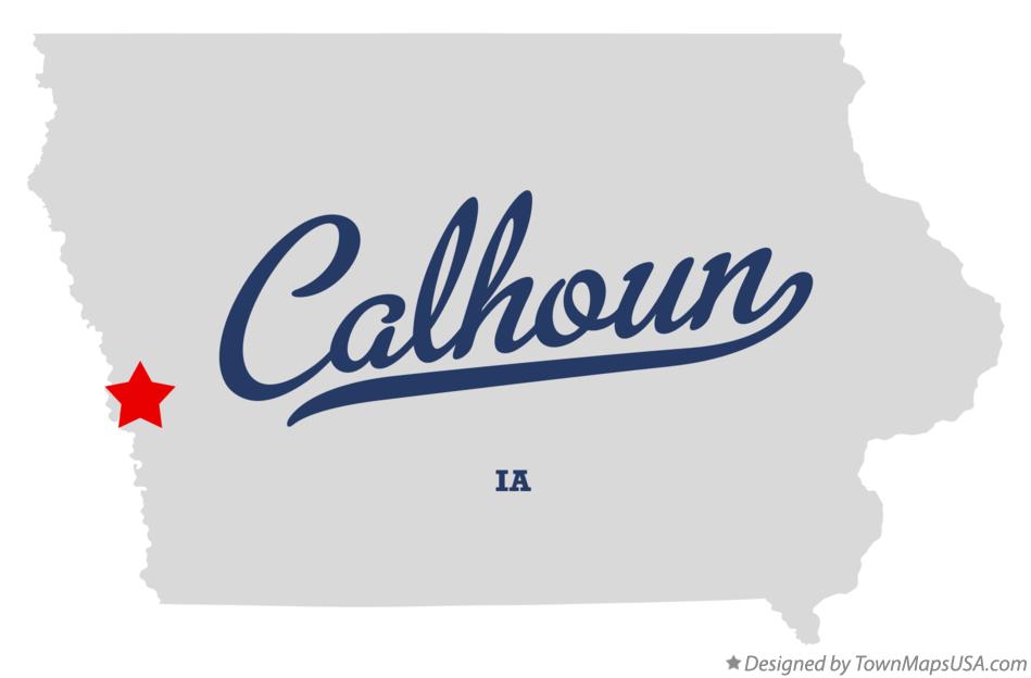 Map of Calhoun Iowa IA