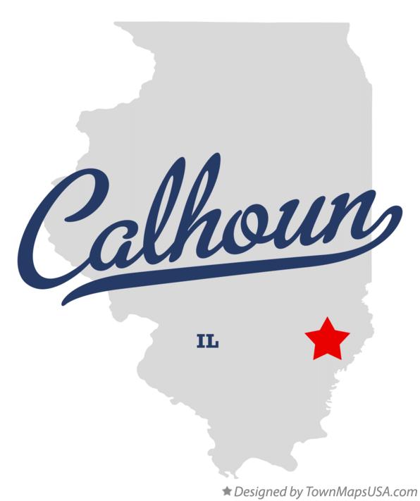 Map of Calhoun Illinois IL