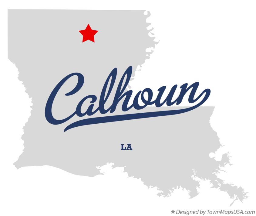Map of Calhoun Louisiana LA