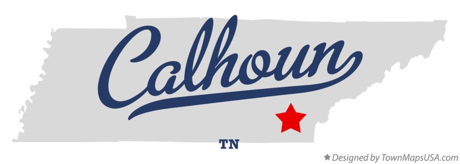Map of Calhoun Tennessee TN