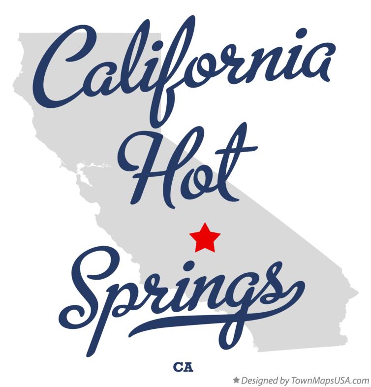 Map of California Hot Springs California CA