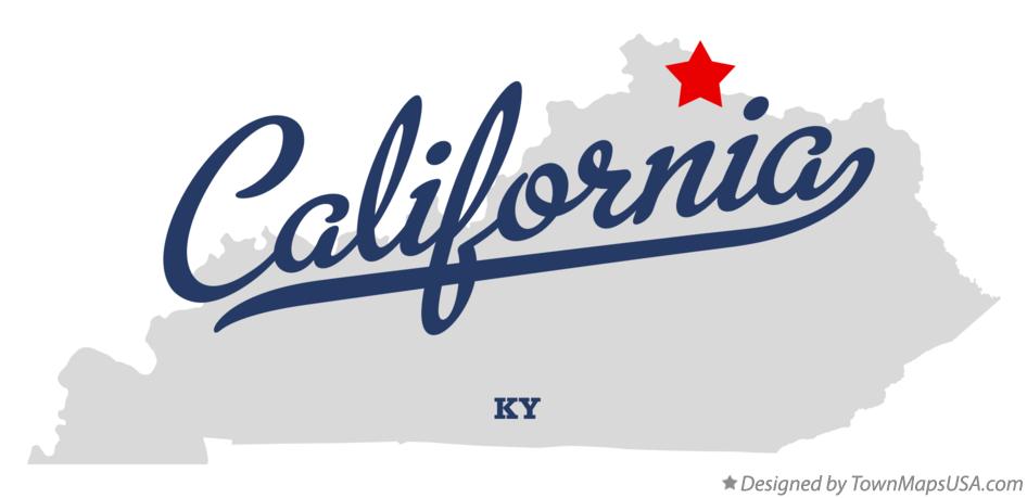Map of California Kentucky KY