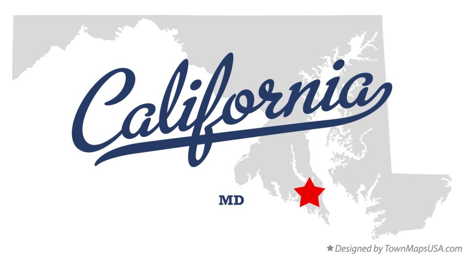 Map of California Maryland MD
