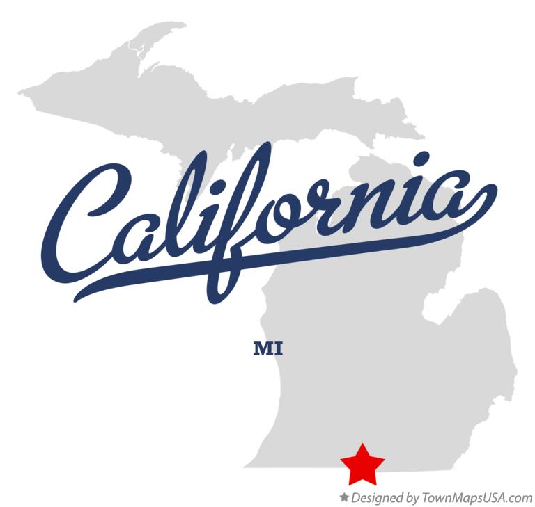 Map of California Michigan MI