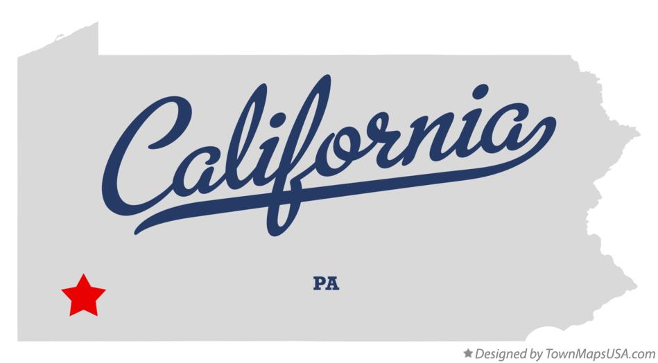 Map of California Pennsylvania PA