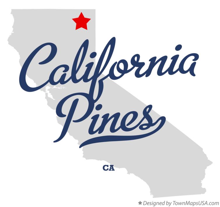 Map of California Pines California CA