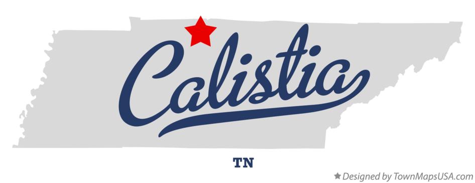 Map of Calistia Tennessee TN