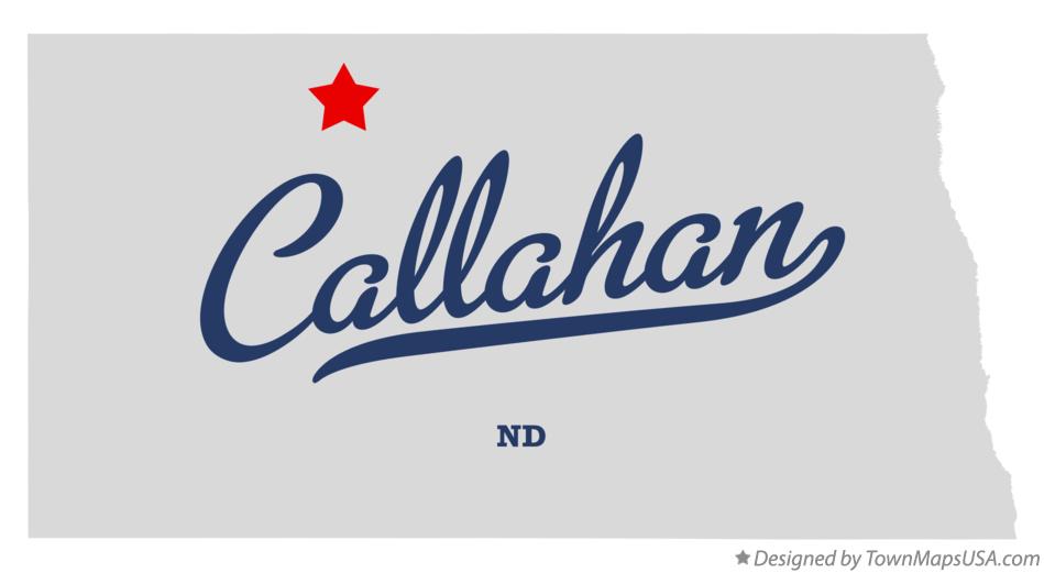 Map of Callahan North Dakota ND