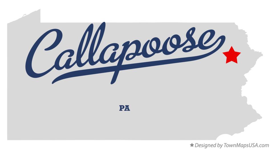 Map of Callapoose Pennsylvania PA