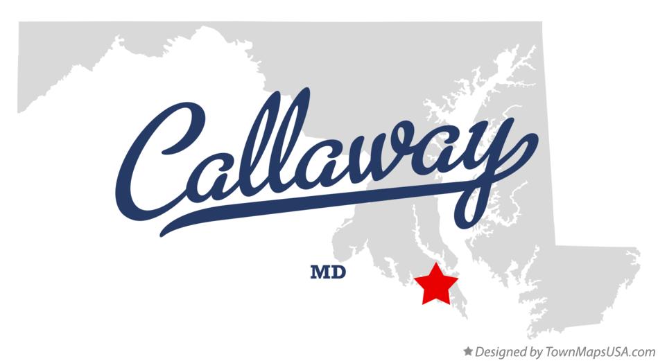 Map of Callaway Maryland MD