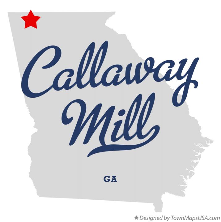 Map of Callaway Mill Georgia GA