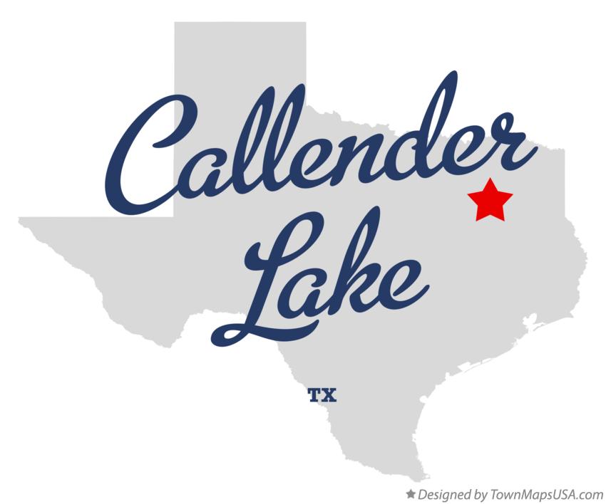 Map of Callender Lake Texas TX
