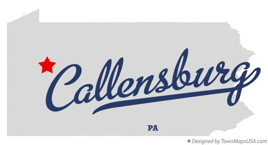 Map of Callensburg Pennsylvania PA