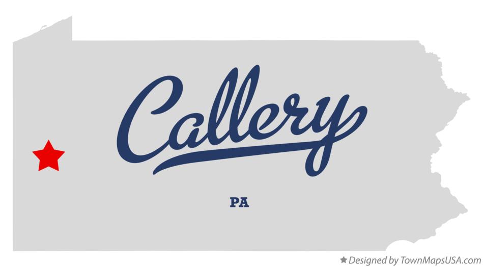 Map of Callery Pennsylvania PA