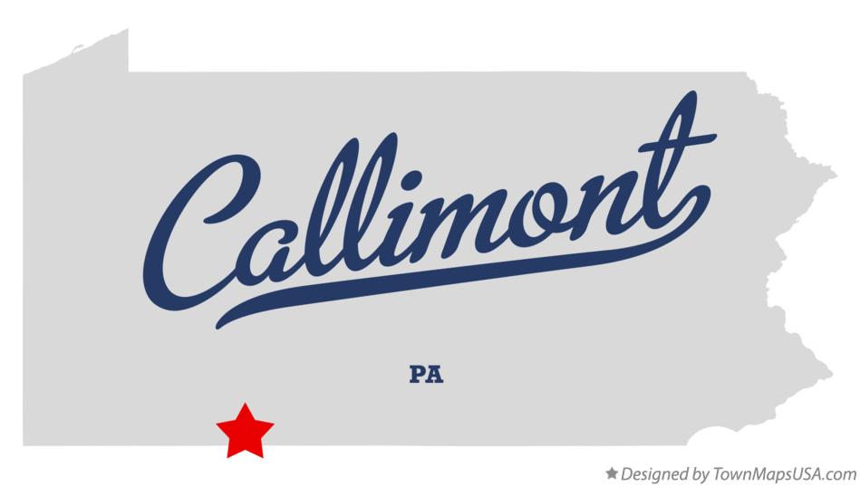 Map of Callimont Pennsylvania PA