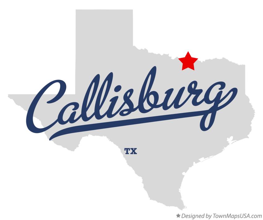 Map of Callisburg Texas TX