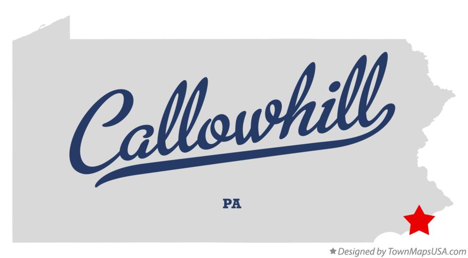 Map of Callowhill Pennsylvania PA
