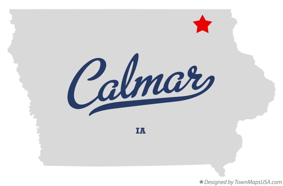 Map of Calmar Iowa IA
