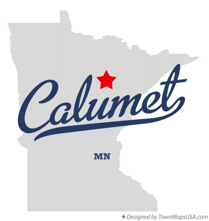Map of Calumet Minnesota MN