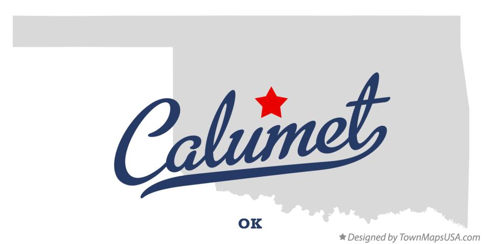 Map of Calumet Oklahoma OK