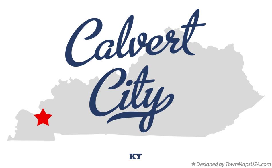 Map of Calvert City Kentucky KY