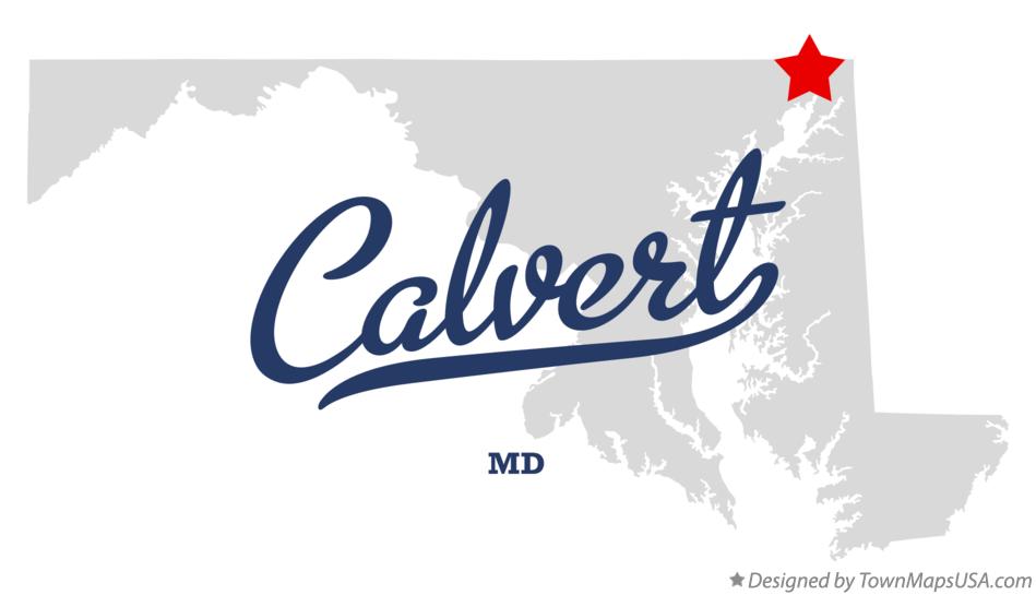 Map of Calvert Maryland MD