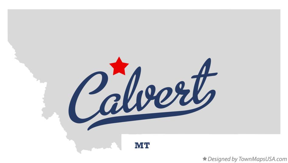 Map of Calvert Montana MT
