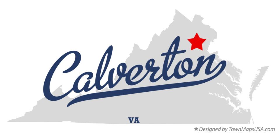 Map of Calverton Virginia VA