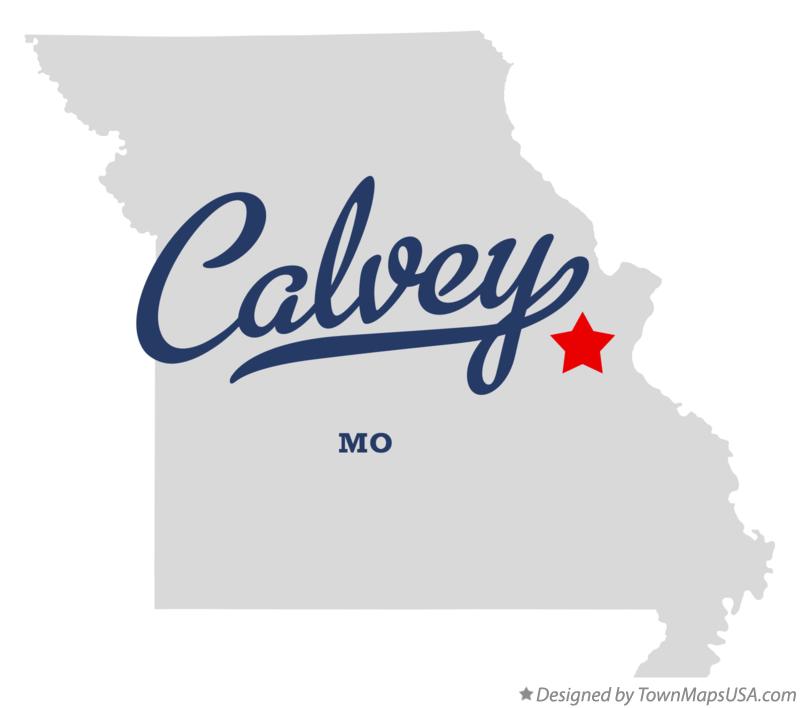 Map of Calvey Missouri MO