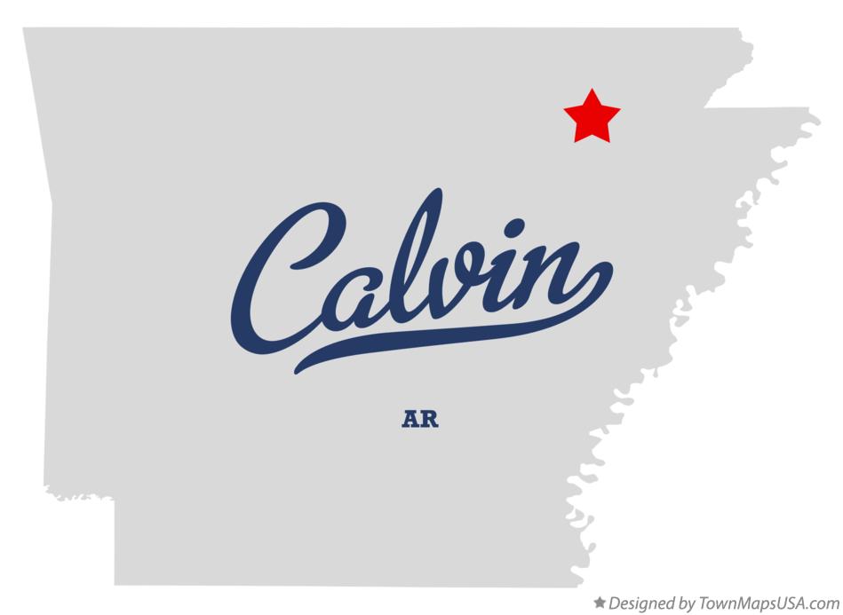 Map of Calvin Arkansas AR