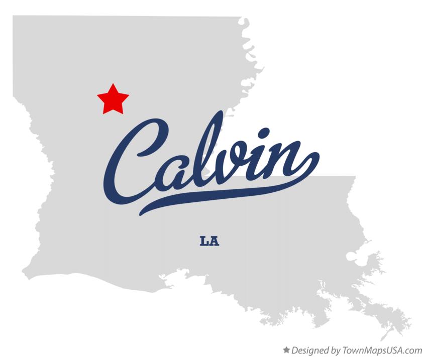 Map of Calvin Louisiana LA