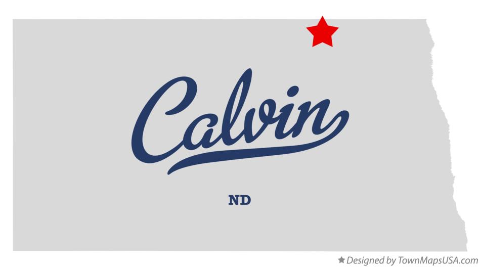 Map of Calvin North Dakota ND
