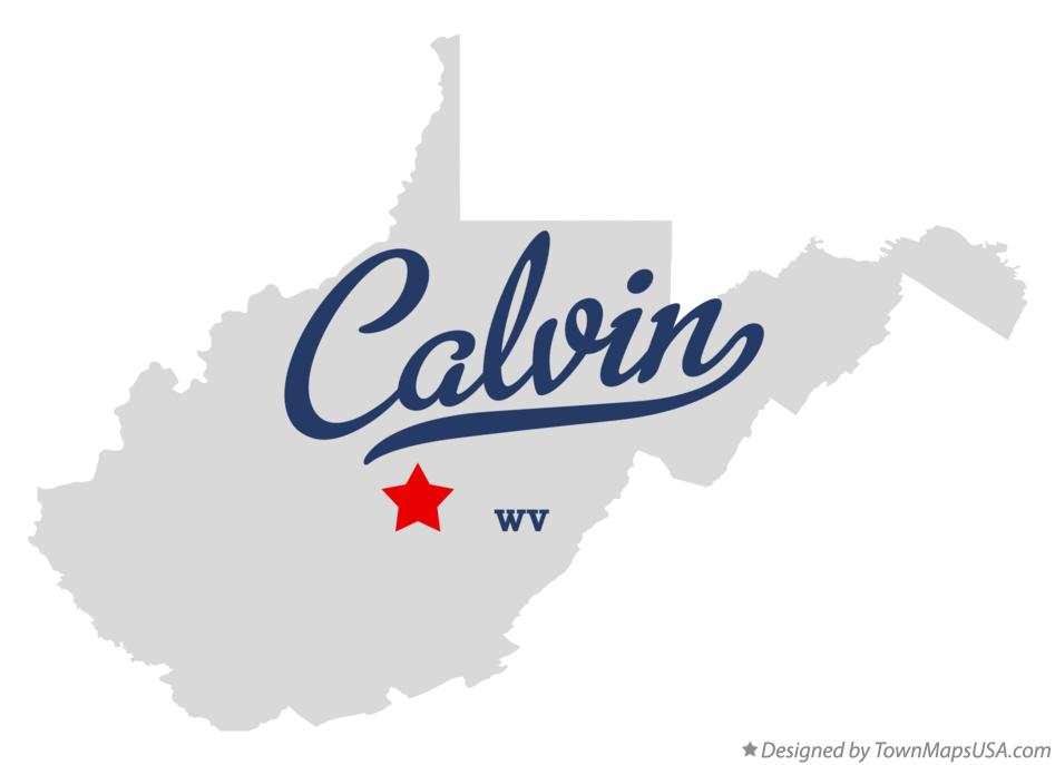 Map of Calvin West Virginia WV