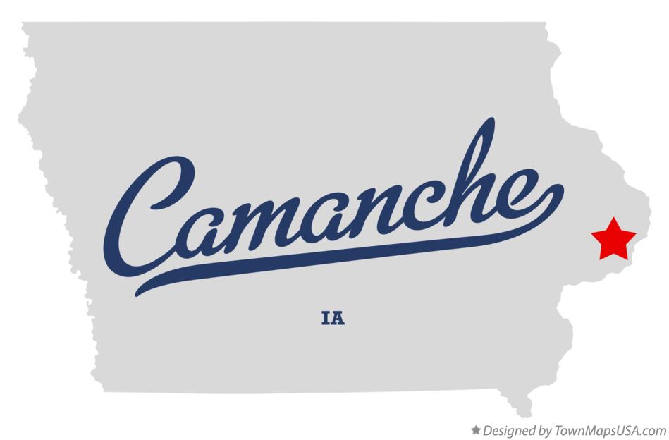 Map of Camanche Iowa IA