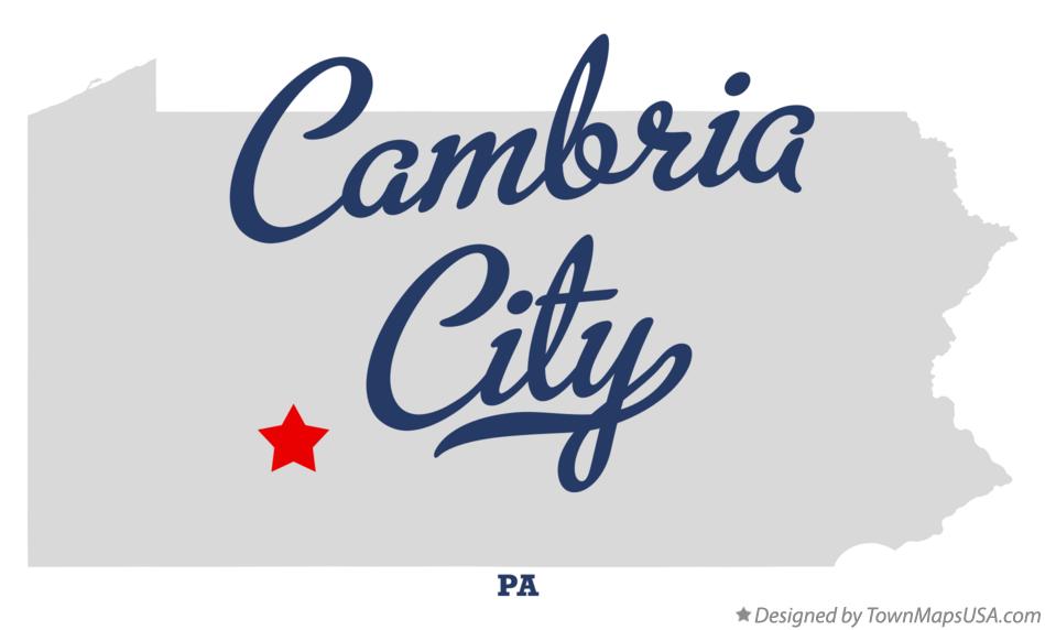 Map of Cambria City Pennsylvania PA