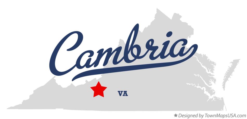 Map of Cambria Virginia VA