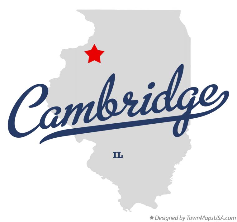 Map of Cambridge Illinois IL